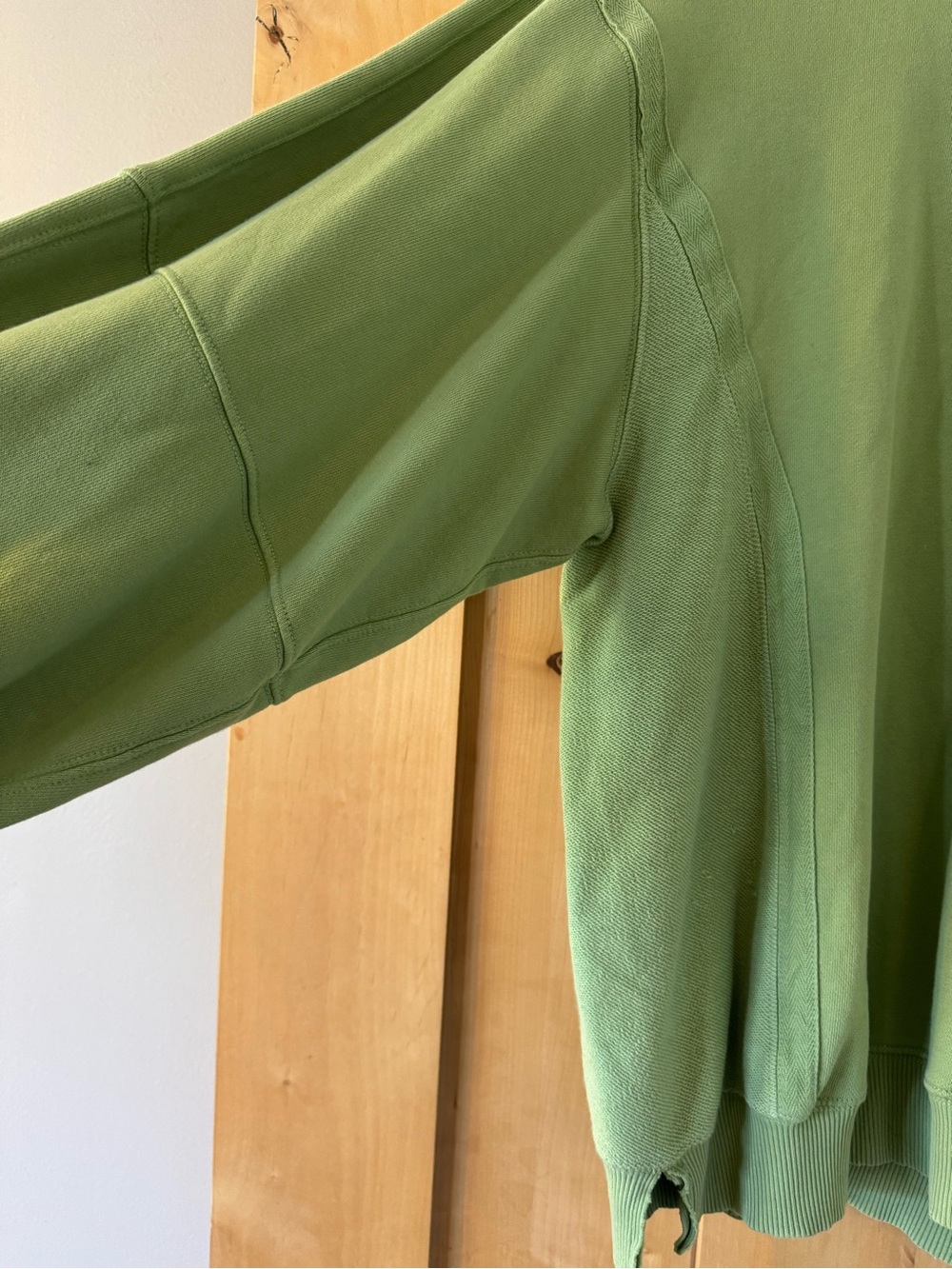 Aerie Sage Green Crochet Back Oversized Sweatshirt – Size S - Picture 5 of 6